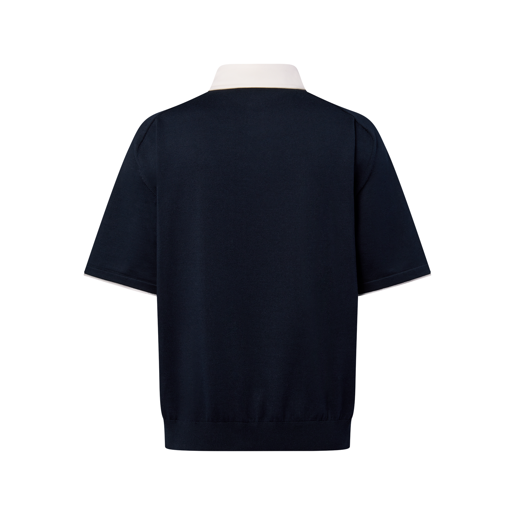 Embroidered Short-Sleeved Cotton Blend Polo Shirt - Ready-to-Wear